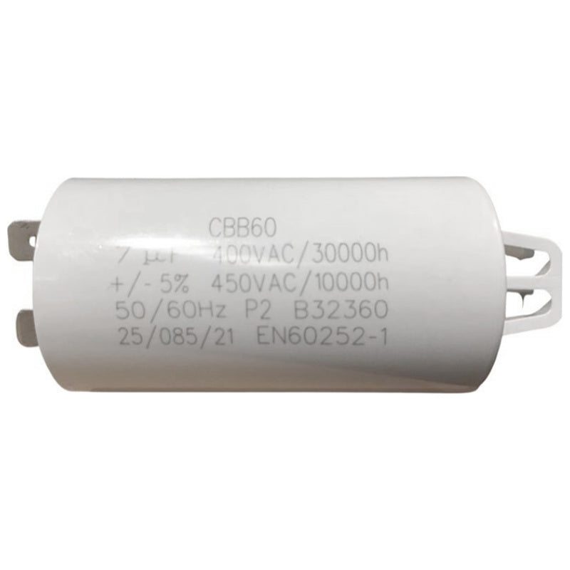 Capacitor 7µF 450V AC CBB60 Run with 1+1 Pins (P2)