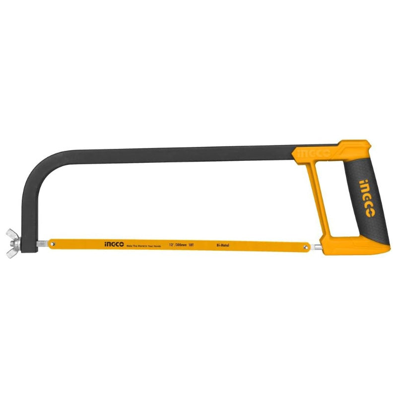 Ingco Hacksaw Frame with Adjustable Soft Grip + Saw Blade 300mm