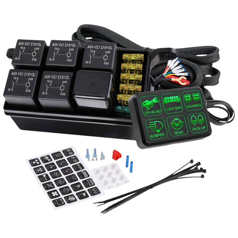 6 Gang Switch Panel Electronic Relay System Circuit Control Box