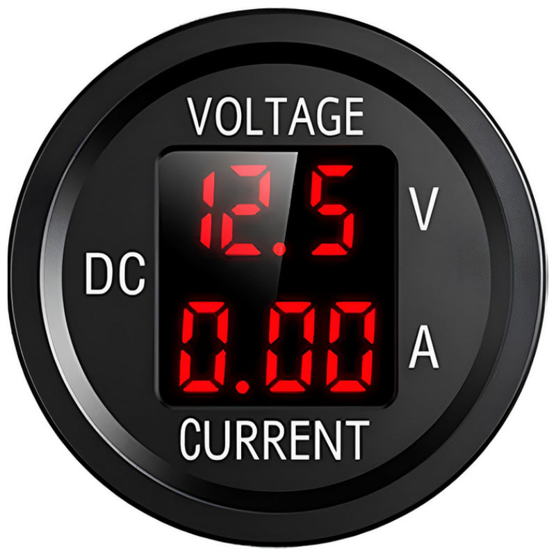 Digital Volt-Ammeter Red LED 5-48V 0-10A – Panel Mount