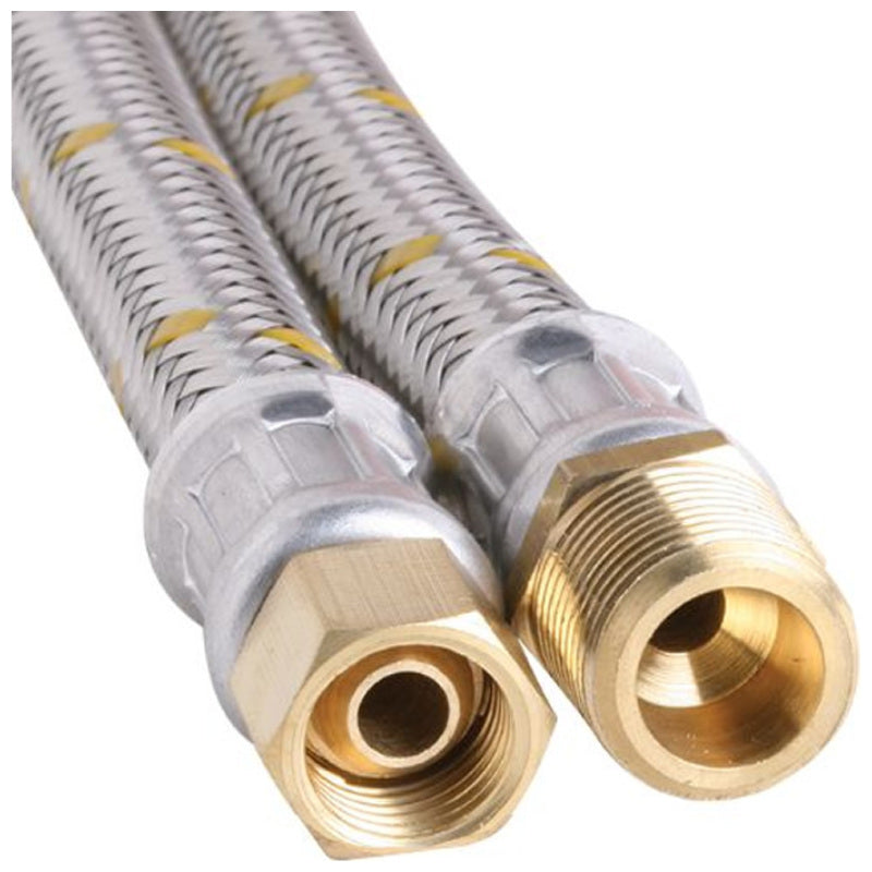Bromic 10mm Stainless Steel Gas Hose 1/4" BSP FC x 3/8" BSP M (1200mm)