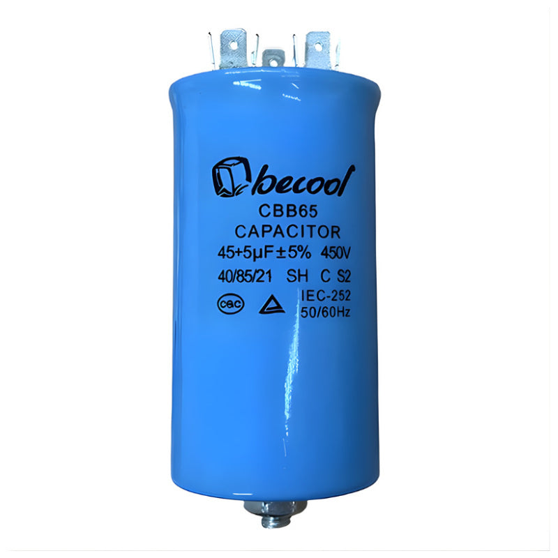 Capacitor 45+5uF 450V AC Metal with Stud (M8)