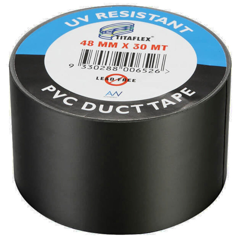 Titaflex Black UV Resistant PVC Duct Tape 48mm - 30M Roll