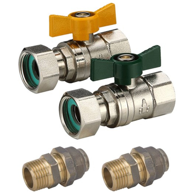 Swivel Nut Ball Valve Kit FI End W‑20MI x 20FL (Lead Free)