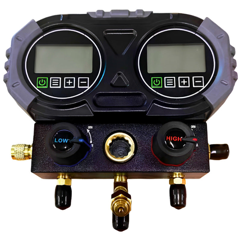 Digital 3 Way HVAC & Automotive AC Manifold Gauge Set (R12, R22, R32, R125, R134A, R141b)