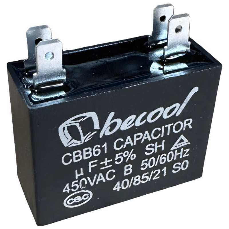 Capacitor 4uF 4-Pin Square Motor Run 450V AC 40mm × 40mm × 20mm