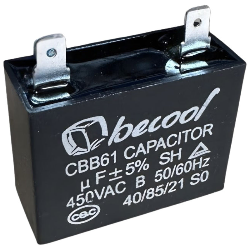 Capacitor 9uF 2-Pin Square Motor Run 450V AC 40mm × 40mm × 20mm