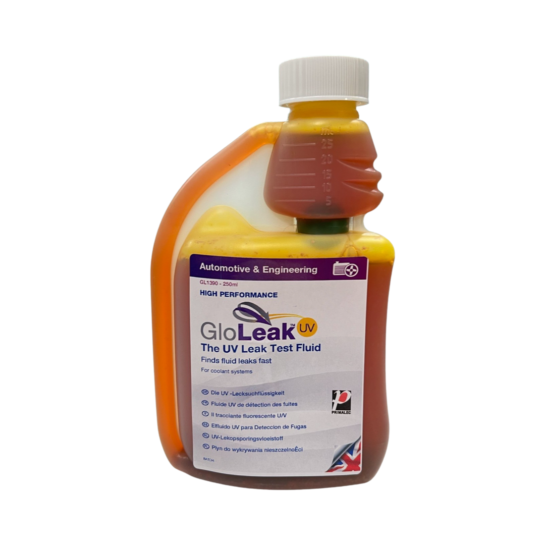 Radiator coolant UV leak detection additive. (10 ml to 5.00 L) coolant. 250ml bottle