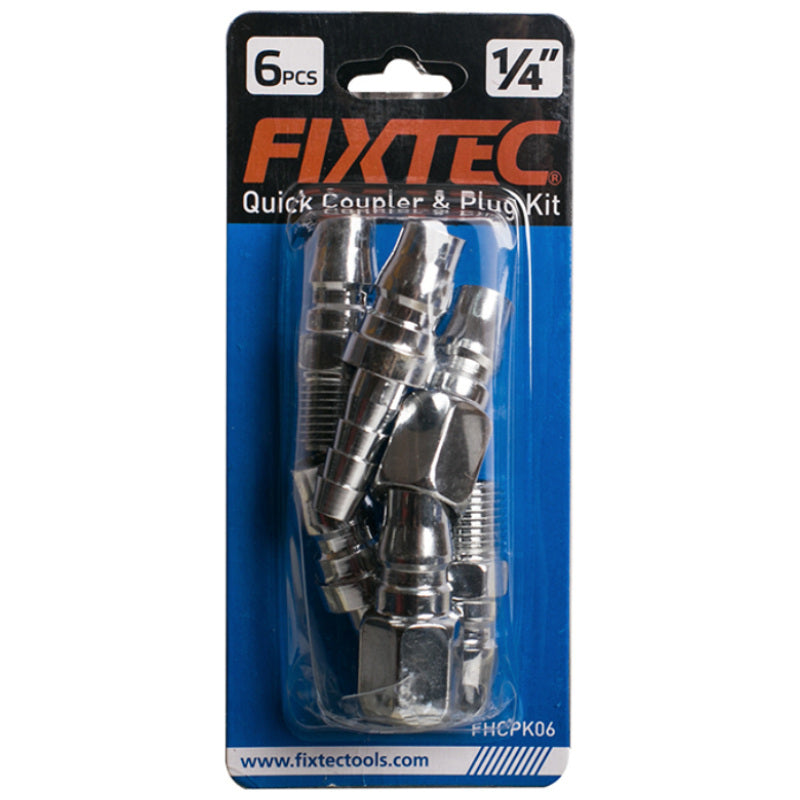 Air Hose Quick Coupler & Plug Kit 1/4" – 6 Piece
