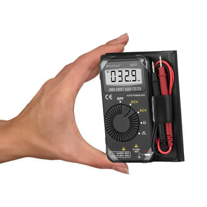HP-4201 Pocket Digital Multimeter AC/DC Voltage Resistance Mini Auto-Ranging Multimetro with Auto Power off