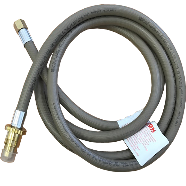 Bromic 3M Metre Gas Hose 3/8" BSP Female FF x Male Bayonet- 10HZB3000 - Caravan Webber