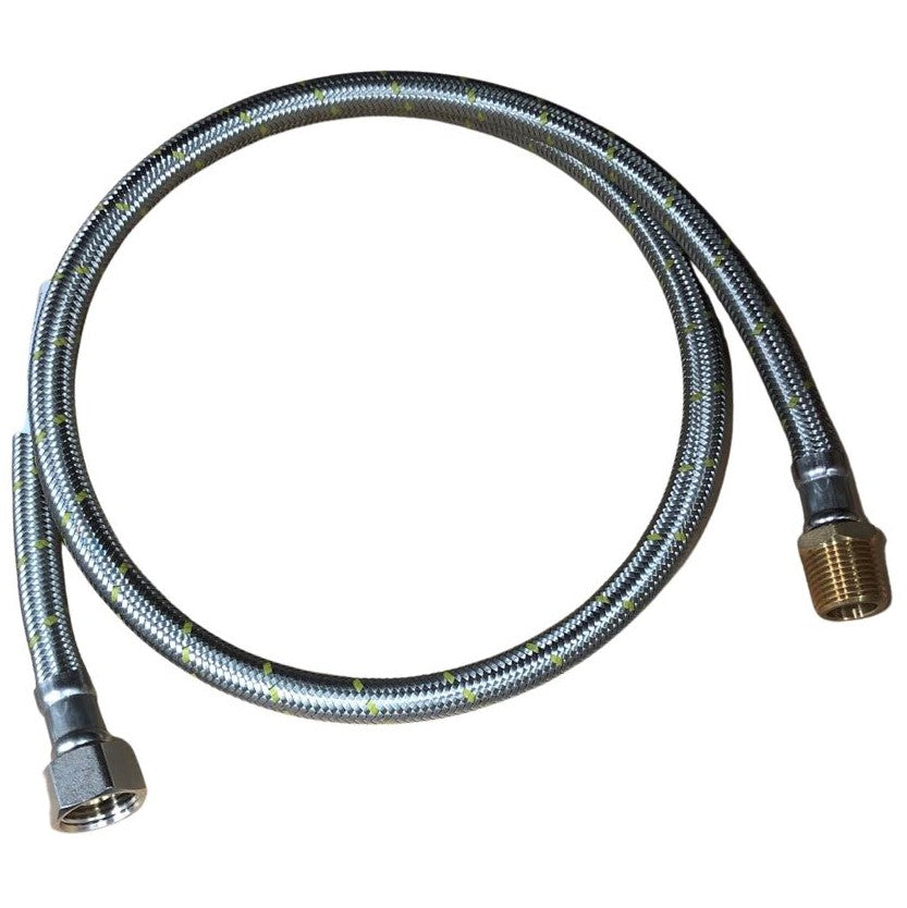 10mm SS Gas Hose 1/2 BSP FC x 1/2 BSP M 900mm