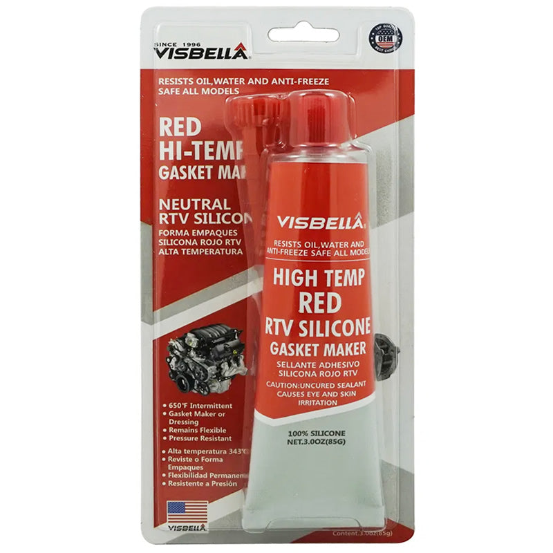 High Temperature Gasket Maker RTV Silicone Red 85GM