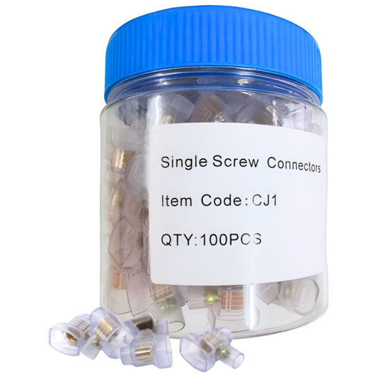 Single Screw Insulated Electrical Connectors – 100 Pack