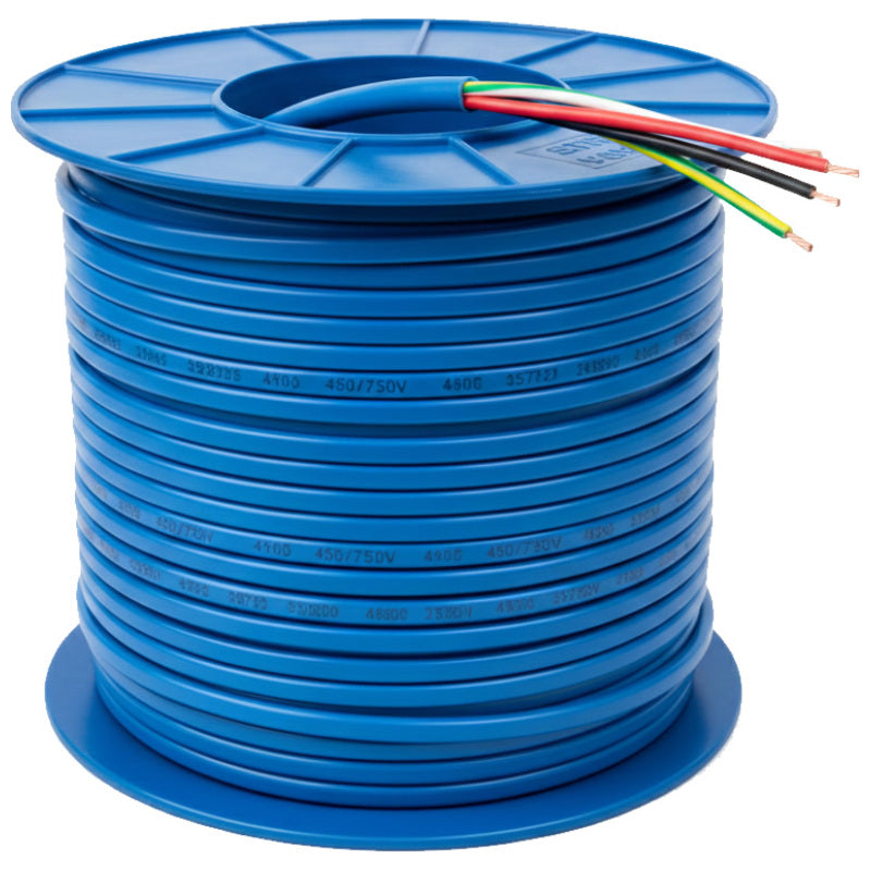 Air Conditioner Cable 1.5mm Flat 4-Core Blue - 100M Drum