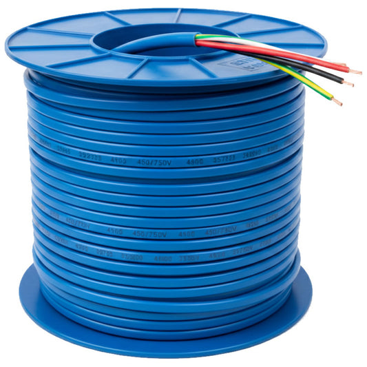 Air Conditioner Cable 1.5mm Flat 4-Core Blue - 100M Drum