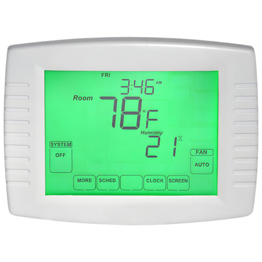 ASP5000 Touchscreen Programmable Thermostat with Backlit Display