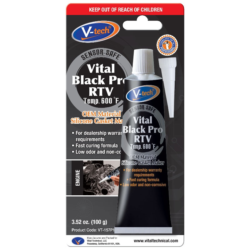 V-Tech Vital Black Pro RTV Gasket Maker 100g