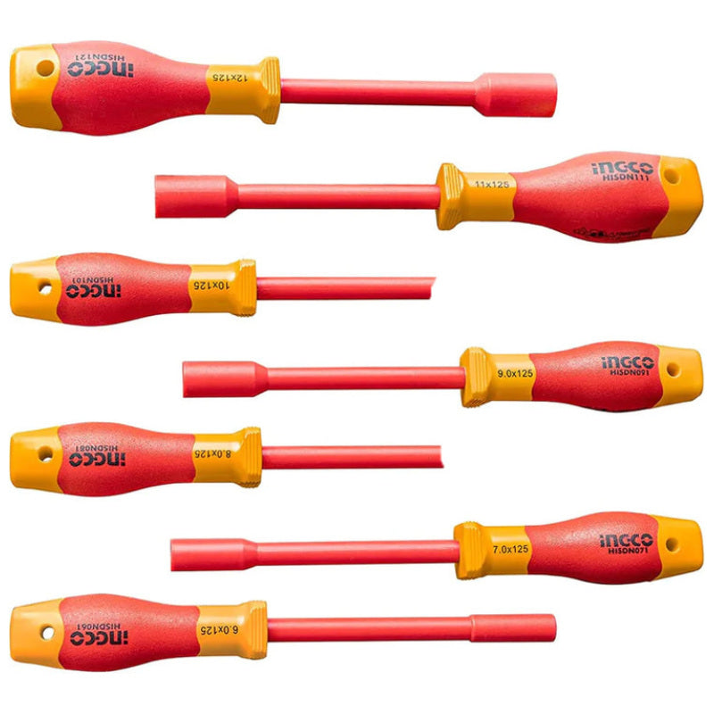 VDE-Certified 1000V Insulated Nut Screwdriver Set 7 Piece