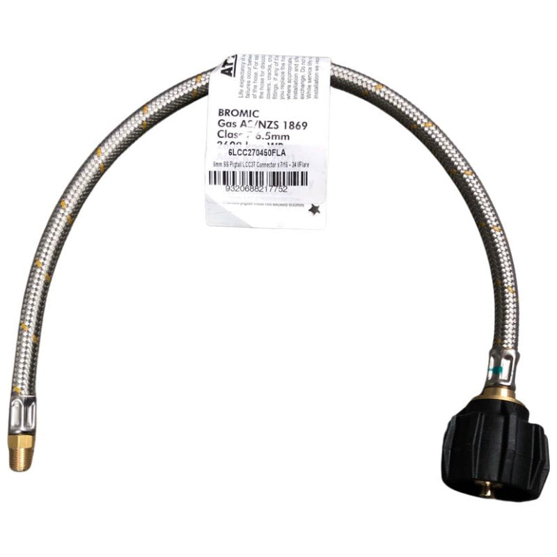 Bromic 8mm SS Pigtail 7/16-24 I/Flare x Type 27 (450mm)