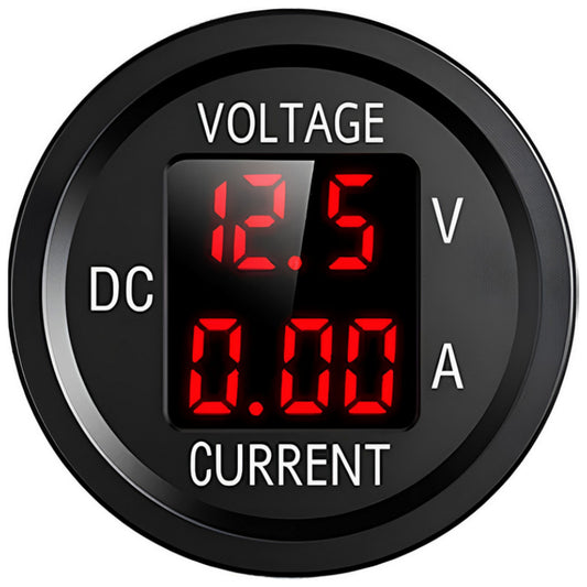 Digital Volt-Ammeter Red LED 5-48V 0-10A – Panel Mount