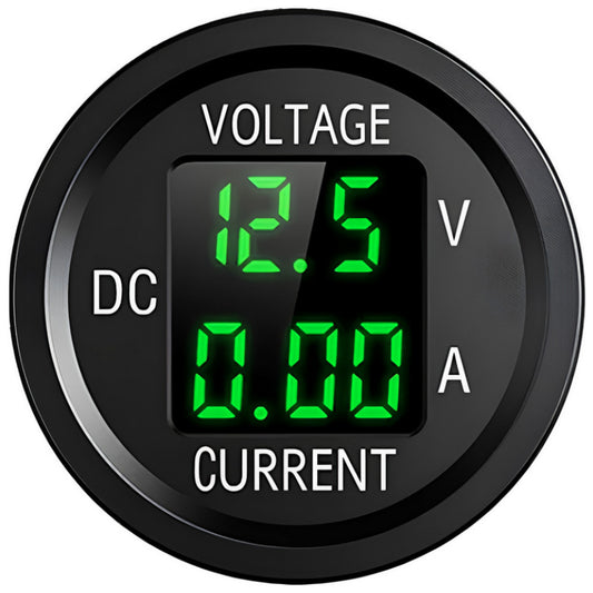 Digital Volt-Ammeter Green LED 5-48V 0-10A – Panel Mount