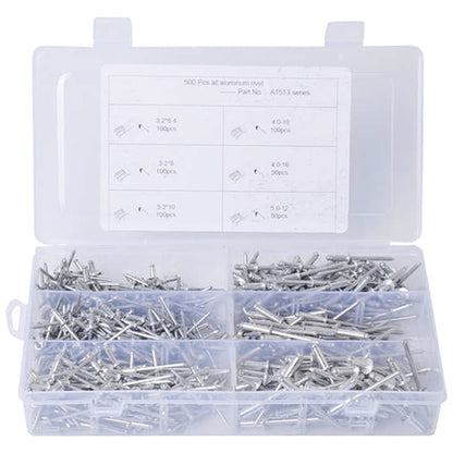 Aluminium Blind Rivets 3.2x10mm (6mm Head) – 500 Pack