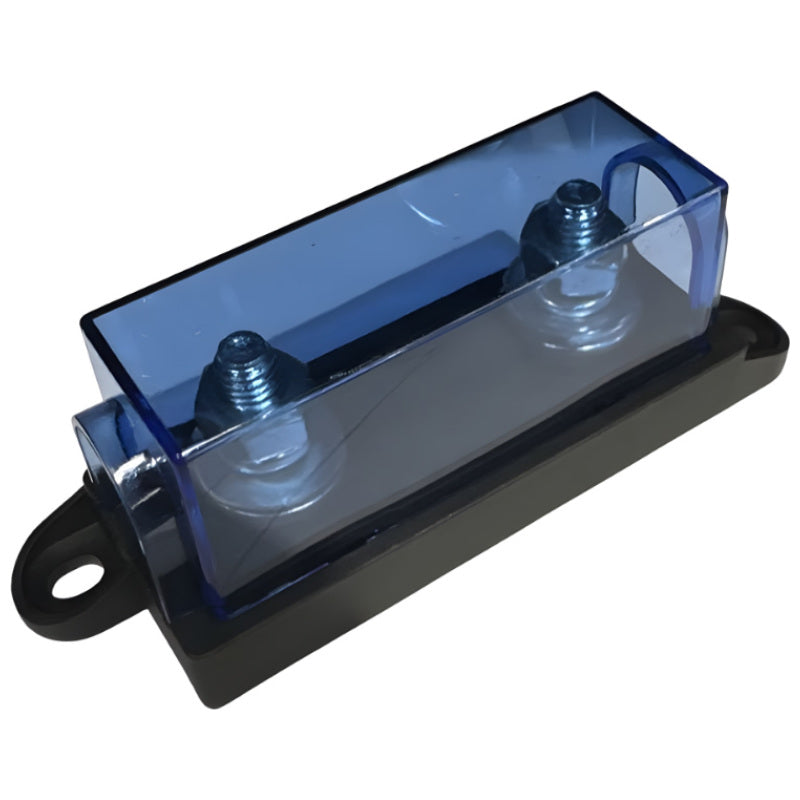 MEGA Inline Fuse Holder Clear Blue – High‑Current DC
