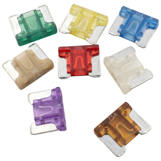 Low-Profile Micro Blade Fuse Assortment Pack – 8 Pieces (3-30A)
