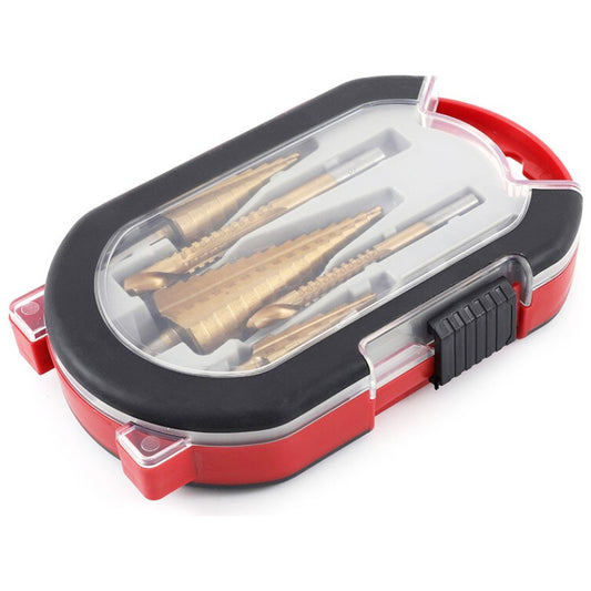 6-Piece Titanium-Coated Step Drill & Serrated Bit Set (Timber & Light Metals)