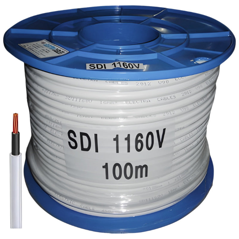 Single Core Double Insulated SDI Cable Black 16mm – 100M Drum