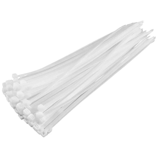 Nylon Cable Ties White 300mm x 4.8mm – 100 Pack