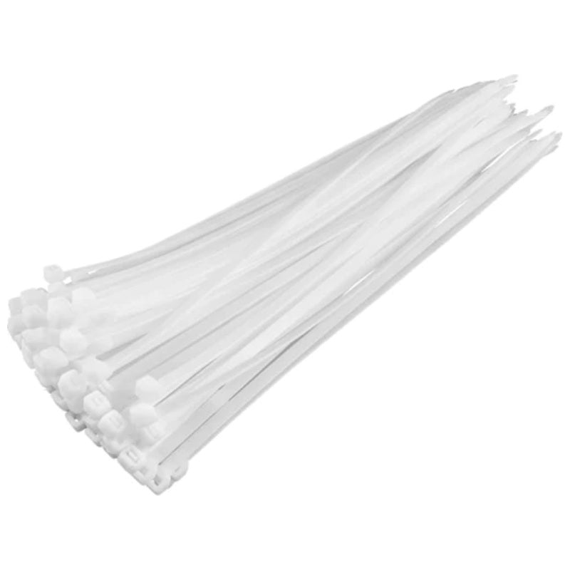 Nylon Cable Ties White 200mm x 4.8mm – 100 Pack
