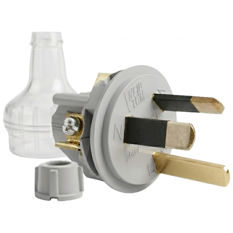Heavy-Duty 3-Pin Male Power Plug with Protective Cap