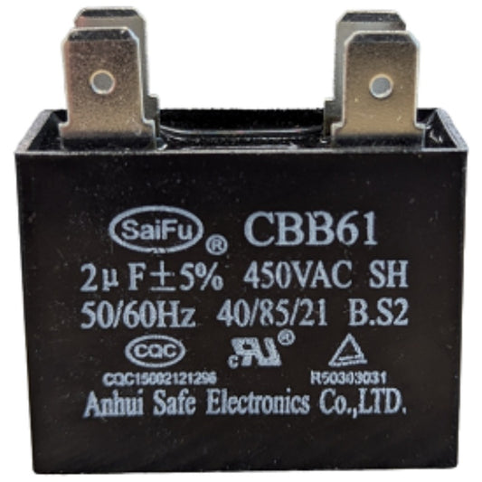Bonaire Capacitor 2.0uF 4-Pin Square – Suits Vulcan Wall Furnace (0160190SP)