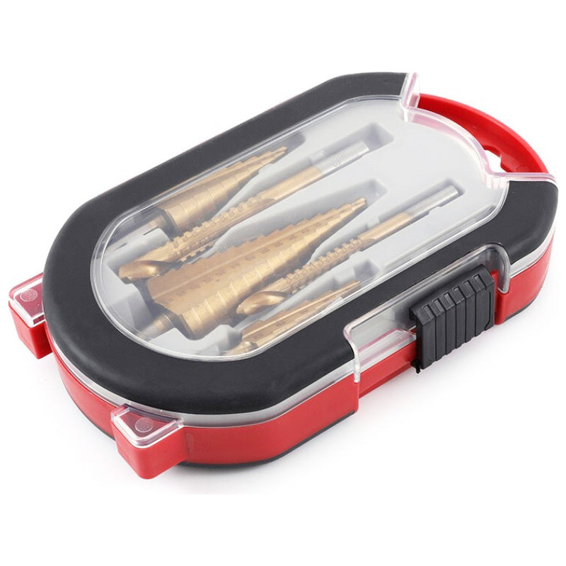 6-Piece Titanium-Cobalt M35 Step Drill & Serrated Bit Set (Heavy-duty Metal & Timber)
