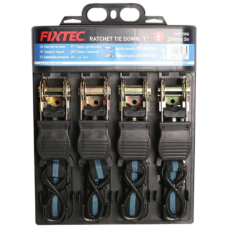 Ratchet Tie Down Kit 5M – Four Pack