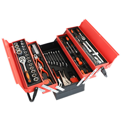 Professional 85-Piece Mechanical Tool Set with Metal Tool Box