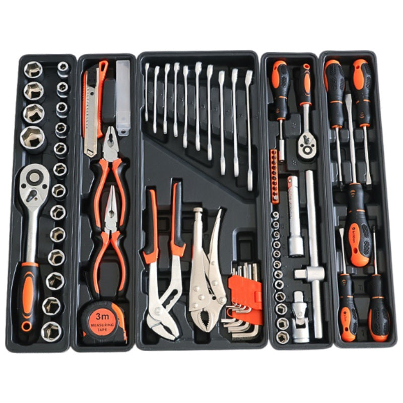 Professional 85-Piece Mechanical Tool Set with Metal Tool Box