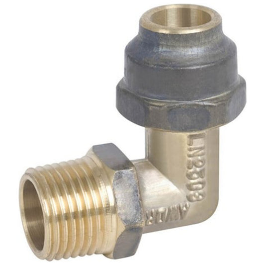 Metforge Flared Compression Elbow Brass 15MI x 15C (Lead Free)