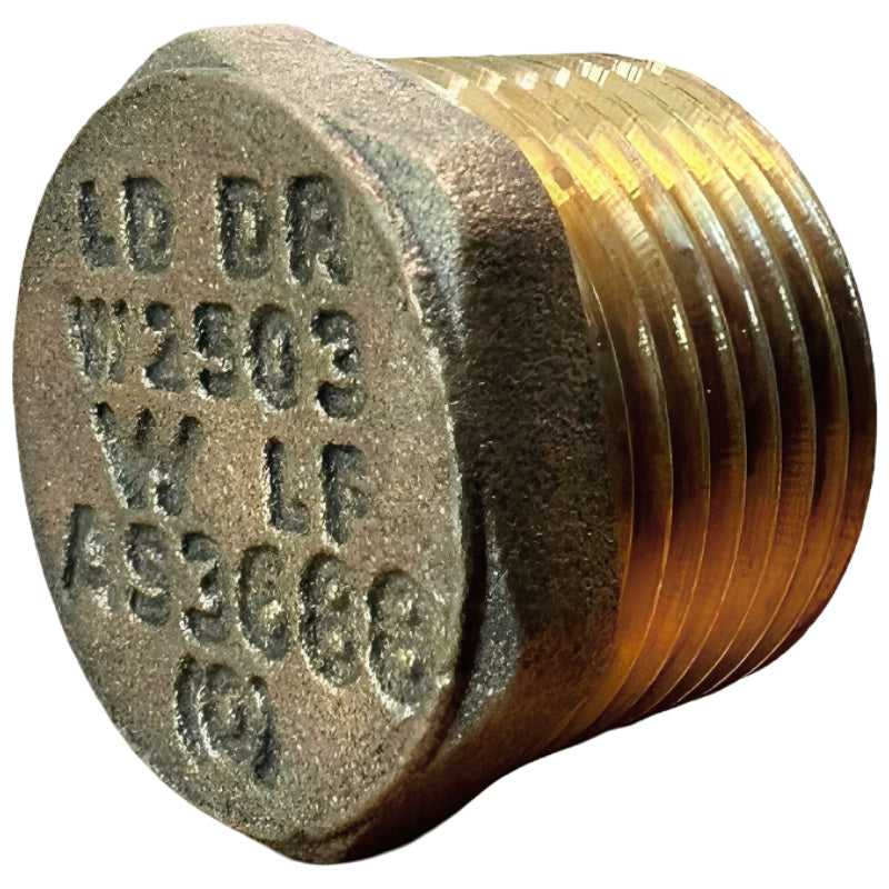 Metforge Hexagon Plug Brass 20mm (Lead Free)