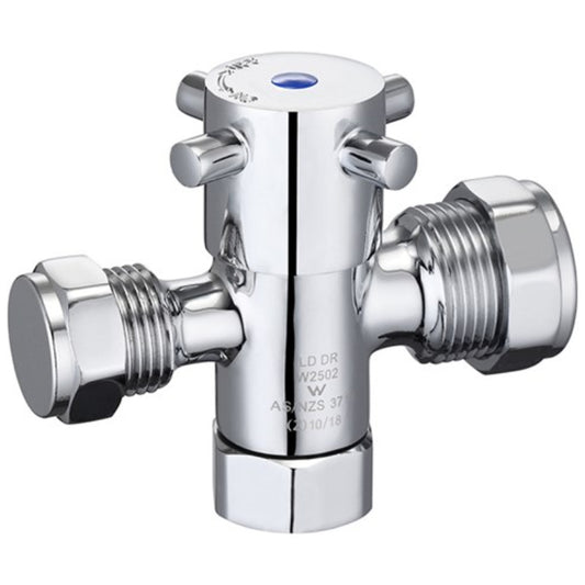 Fitquik Dual Isolation Stop 1/4 Turn with Swivel Nut FI 15mm (Lead Free)