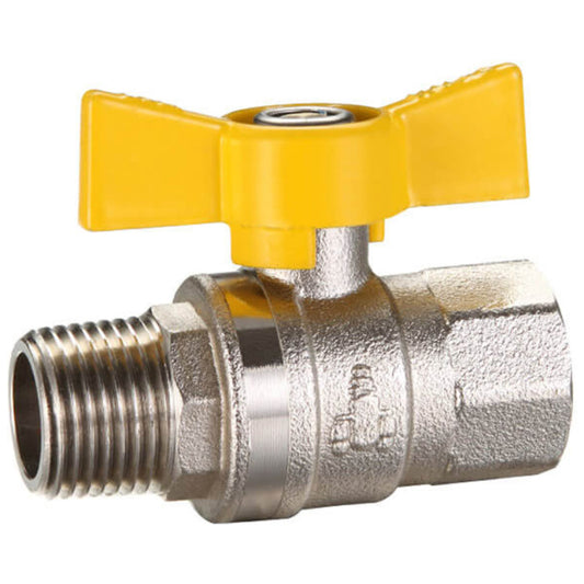 Logi Valve AGA Approved Ball Valve Butterfly Handle MI x FI 20mm