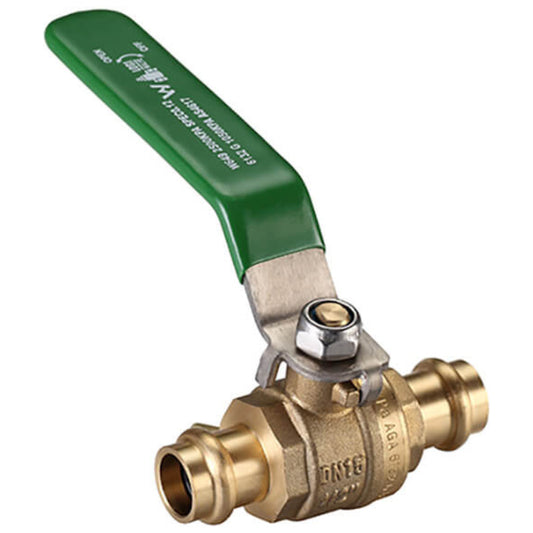 Logi Valve WaterMarked Ball Valve Press Fit Lever Handle DN15 x DN15 (Lead Free)