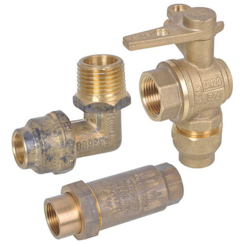 Meter Tapping Kit DN20 Flared Compression Lockable (Lead Free)