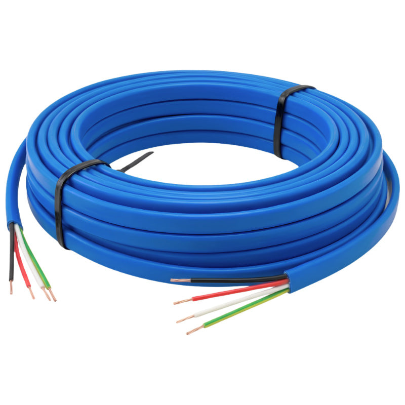 Air Conditioner Cable 1.5mm Flat 4-Core Blue - 10M Length