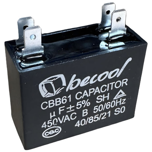 Capacitor 3.5uF 4-Pin Square Motor Run 450V AC 40mm × 40mm × 20mm