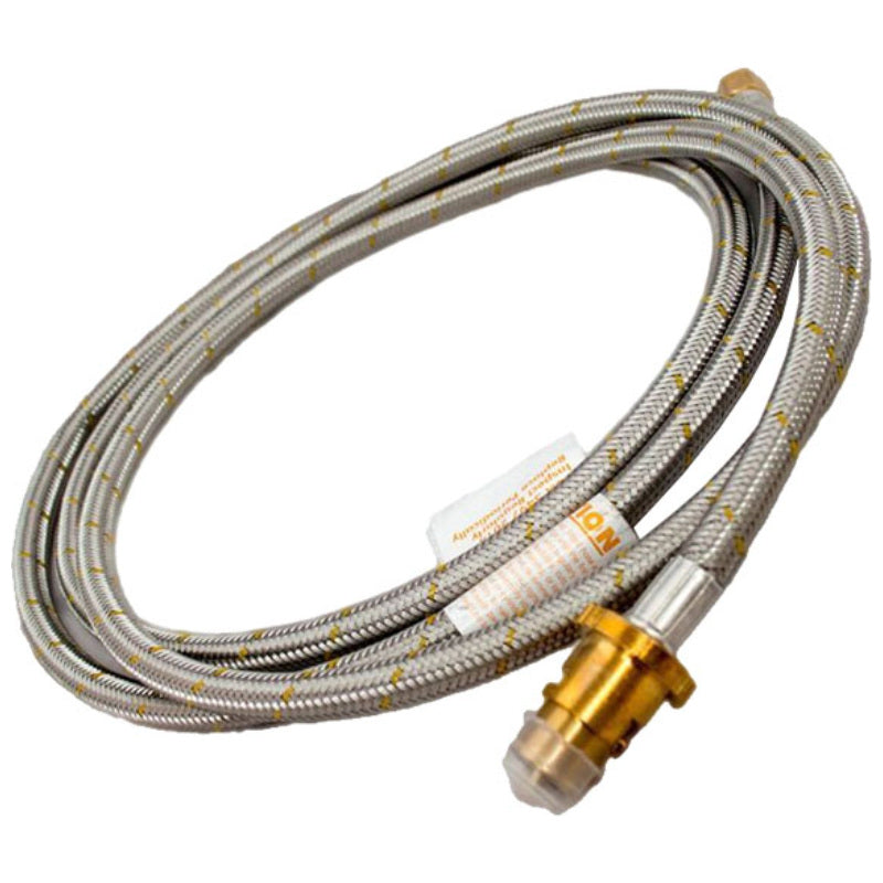 Bromic 10mm Stainless Steel Gas Hose 3/8" SAE FF x Male Bayonet (3000mm)