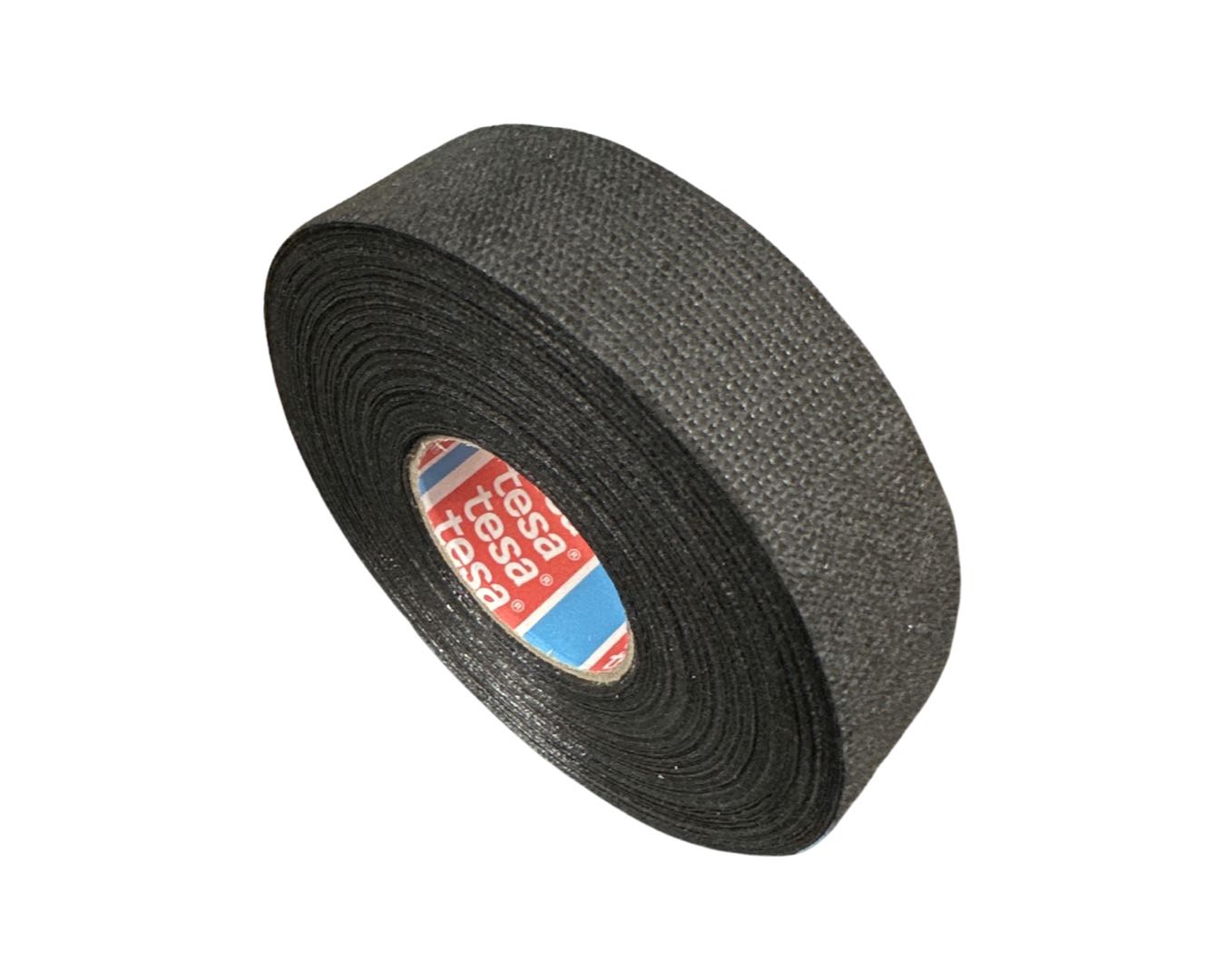 TESA 51608 flexible vehicle engine cable wrapping and protection PET fleece wire harness tape Color:black,Specifications:25MM*25M