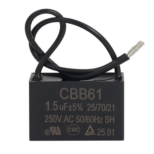 Capacitor 1.5uF 4-Pin Square Motor Run 450V AC 40mm × 40mm × 20mm with Leads